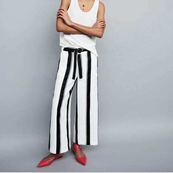 Maje striped culotte polson pants - Picture 2 of 4